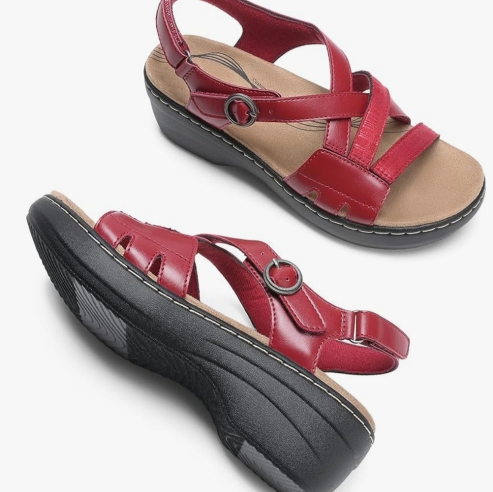 Dream Pairs Red Strappy Sandals